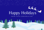 Happy Holidays from Your Chiropractor (Blue Sky with Santa Sled in Sky)