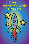Have an out of this world birthday! (rocket)