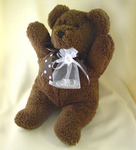 Chocolate Bear with Heart Charms