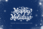 Happy Holidays from Your Chiropractor (Blue Night Sky)