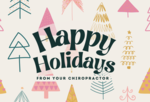 Happy Holidays from Your Chiropractor (art drawn trees)