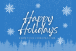 Happy Holidays from Your Chiropractor (Light Blue Sky with Snow Flakes)
