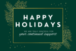 Happy Holidays - We are Truly Grateful for ..(Green Background)