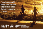 Happy Birthday - The value of a moment Quote (Beach) 
