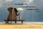 Thank you for your kind referral (elephant) 