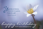Happy Birthday from your chiropractor quote